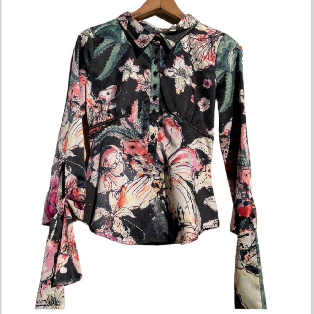 Just Cavalli Floral Button Up Shirt